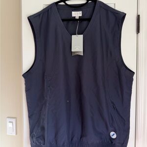 Cutter & Buck Y2K Navy WindTec Vest Pull on V-neck XL Golf